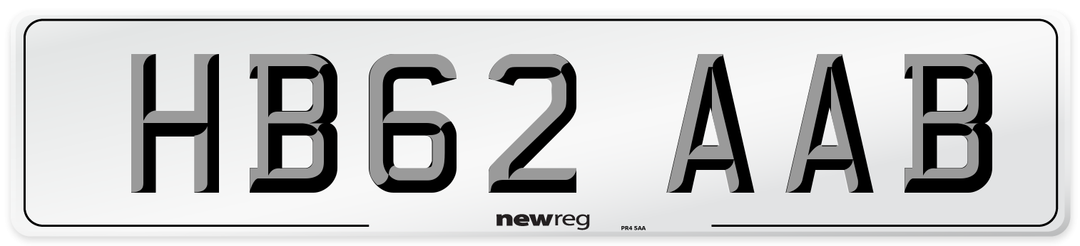 HB62 AAB Number Plate from New Reg
